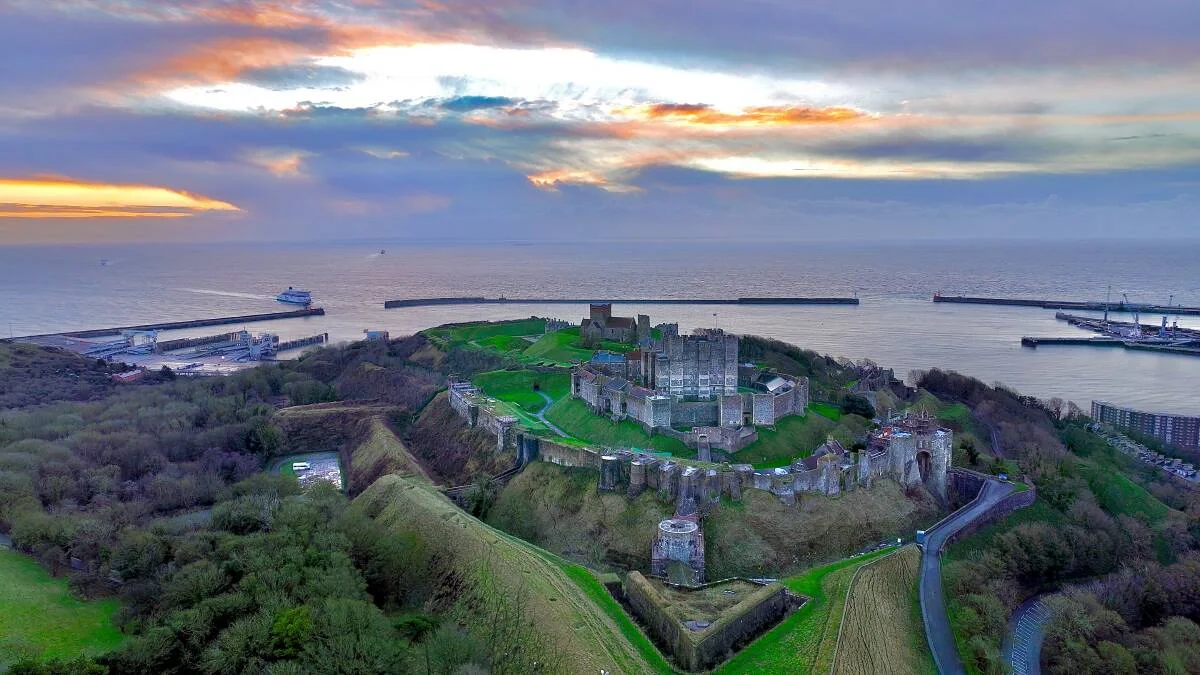 Weisse Klippen von Dover, Burg und Ärmelkanalküste in Kent