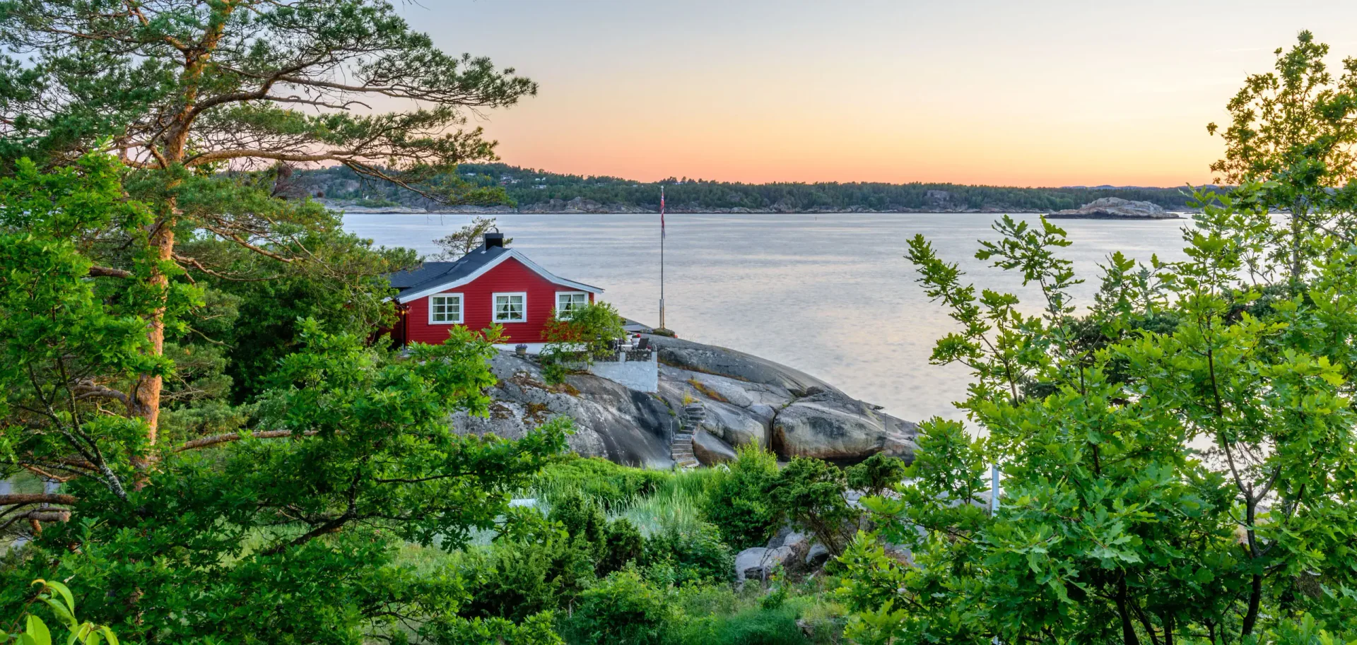 Sandefjord Hafen und Uferpromenade in Vestfold, Norwegen