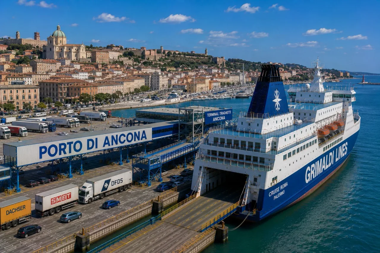 Passagierfährhafen in Ancona an der Adriaküste