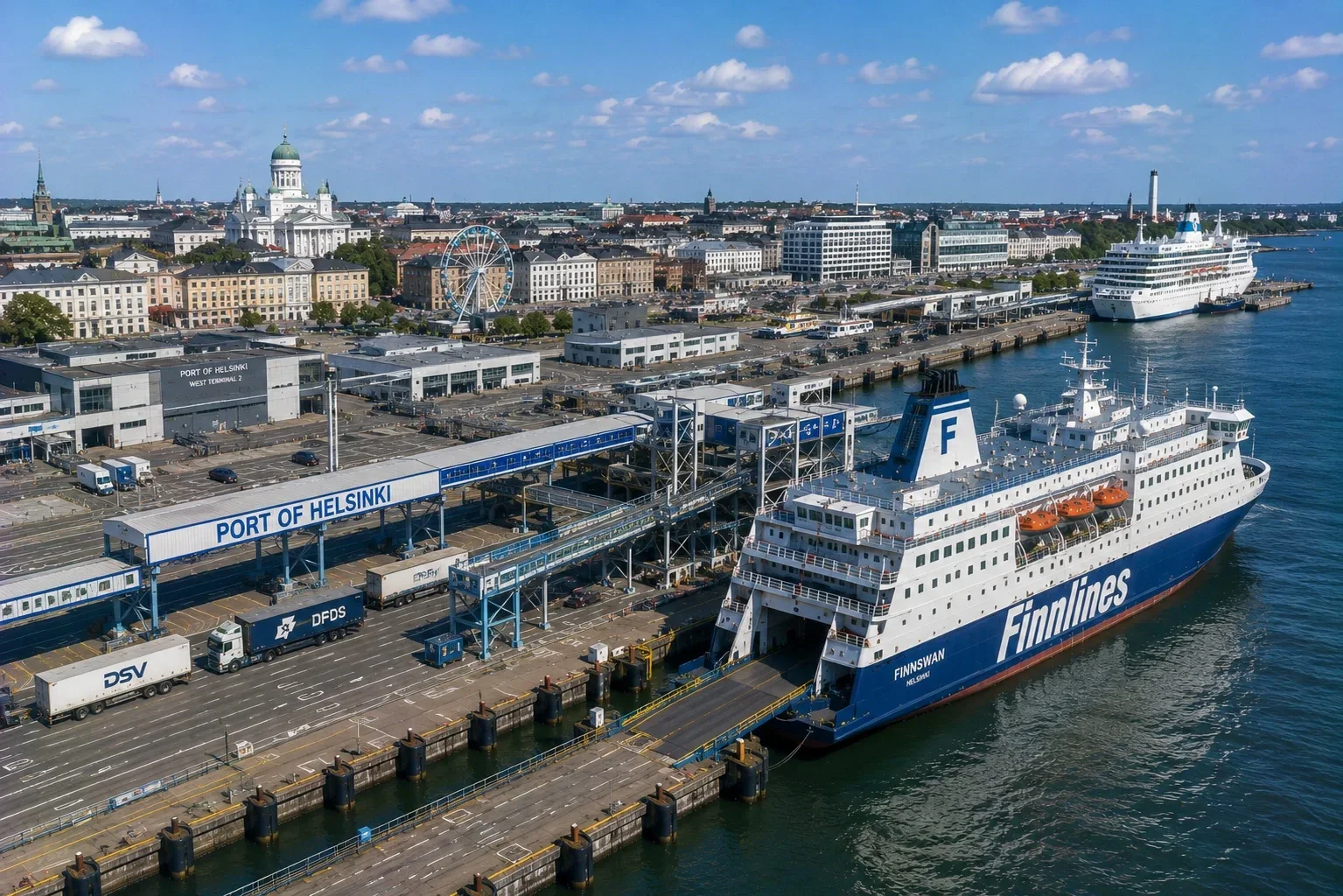 Passagierfährterminal und Hafen in Helsinki, Finnland