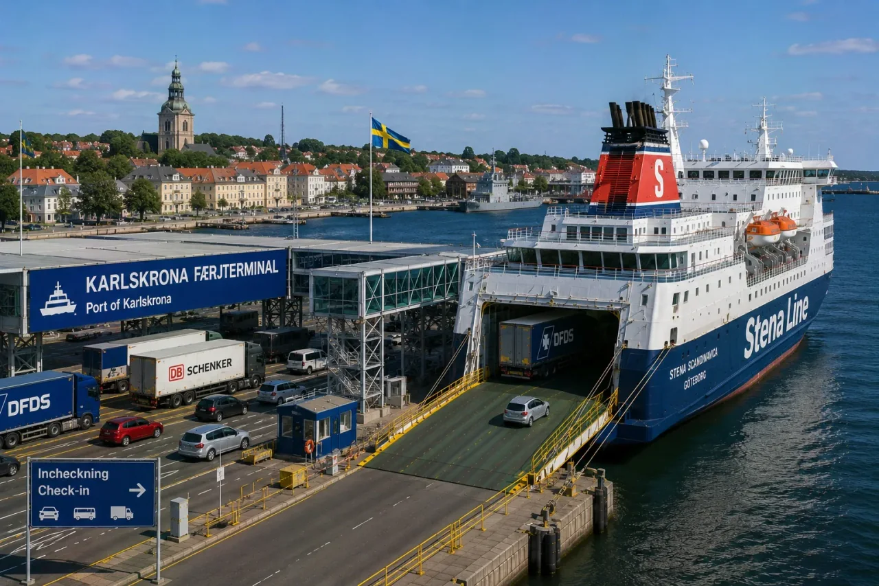 Stena Line Passagierfährterminal in Verkö in Karlskrona, Schweden