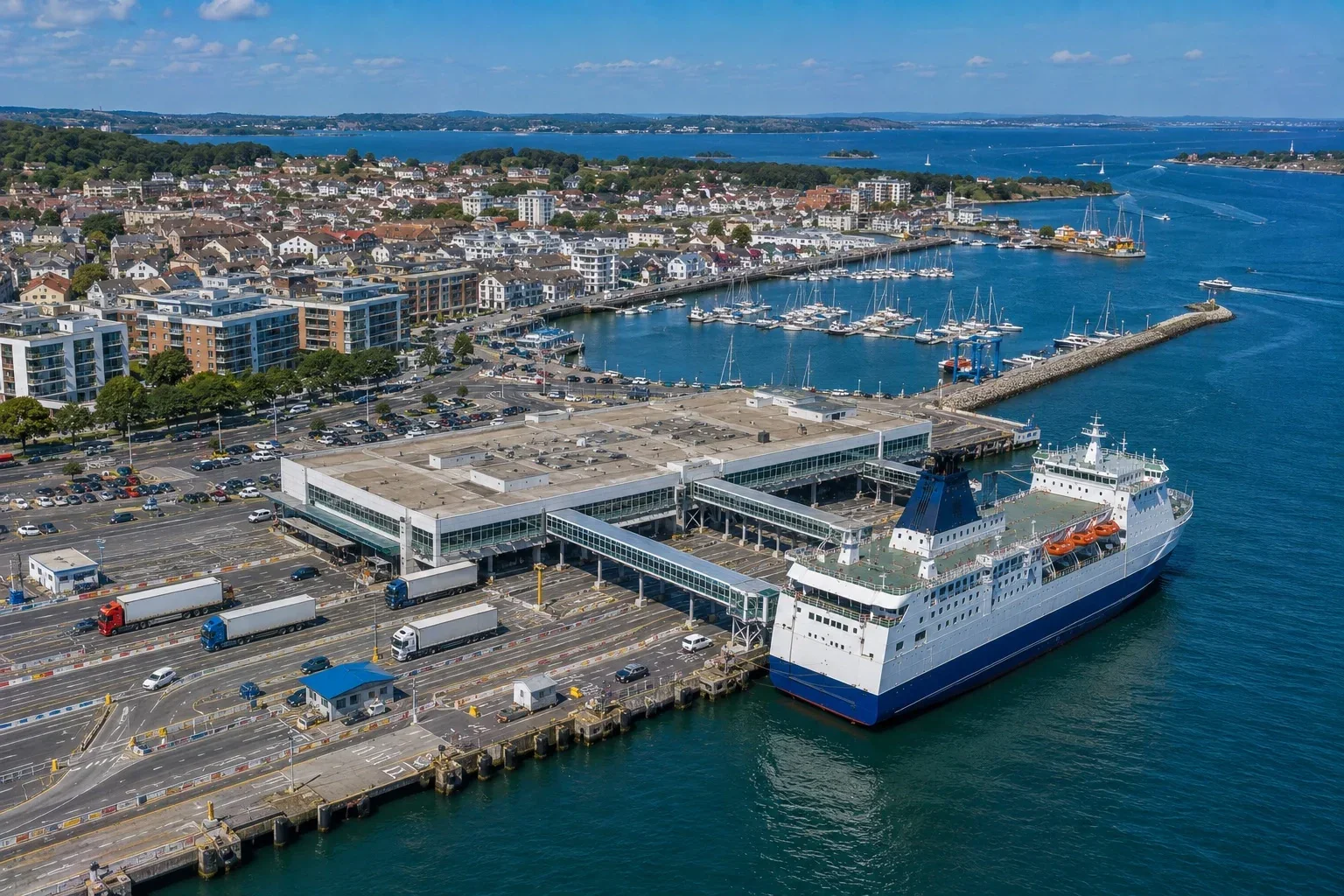 Poole Fährhafen in Dorset